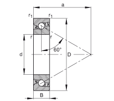 ǽ|S BSB025062-2RS-T, 򣬽| a = 60ƹɂȴܷ