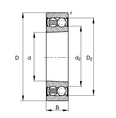 {(dio)S 2210-K-2RS-TVH-C3, (j) DIN 630 (bio)(zhn)Ҫߴ, FF 1:12ɂ(c)ܷ
