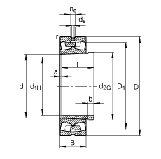 {ĝLS 23184-K-MB + AH3184G,  DIN 635-2 ˜ʵҪߴ, F׺ж